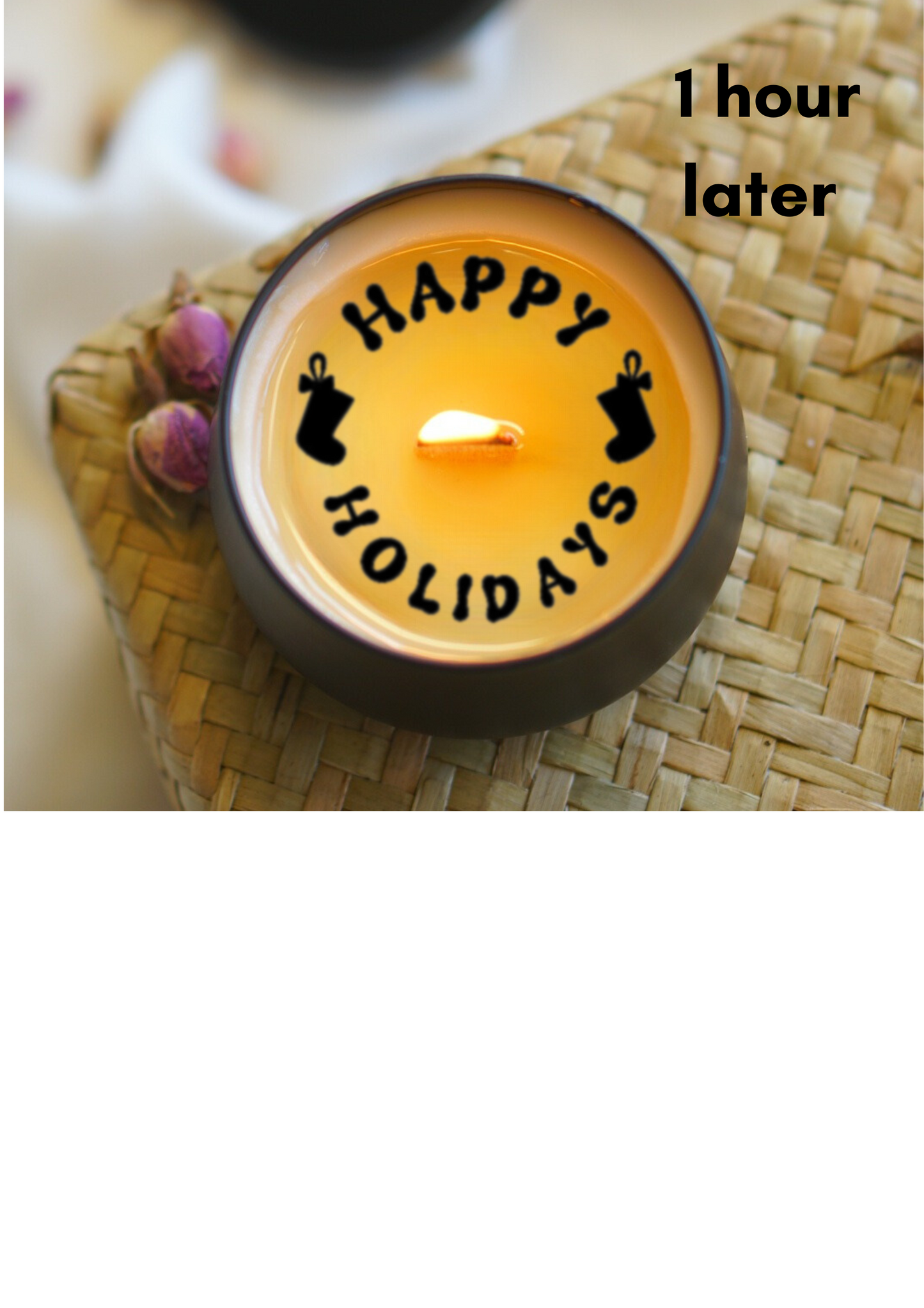 Happy Holidays Secret Message Artisan Candle