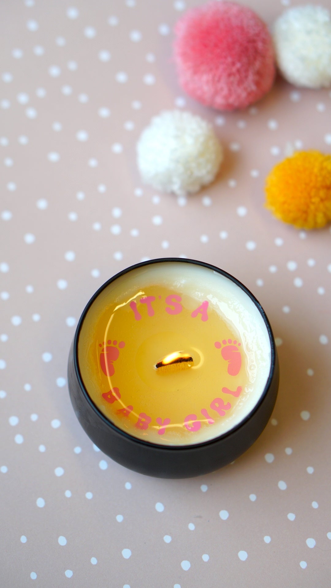 Baby Gender Reveal Party Secret Message Candle