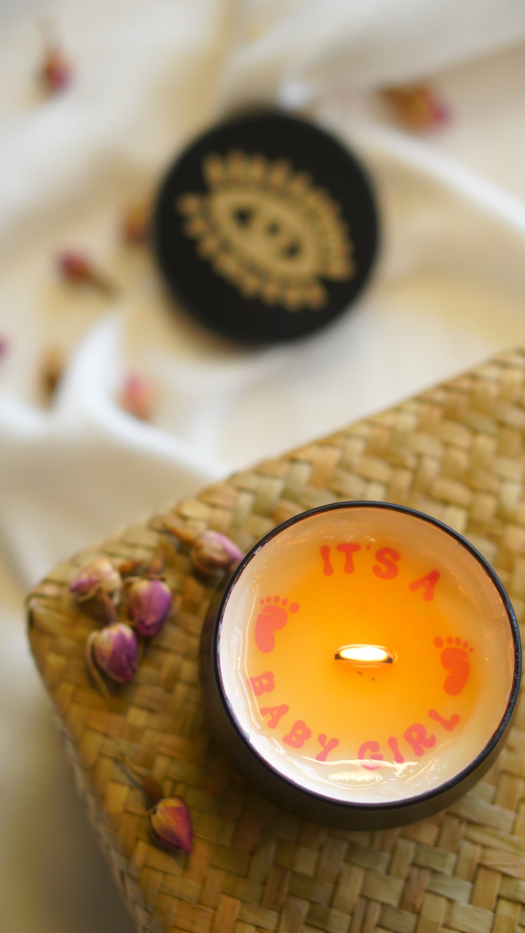 Baby Gender Reveal Party Secret Message Candle