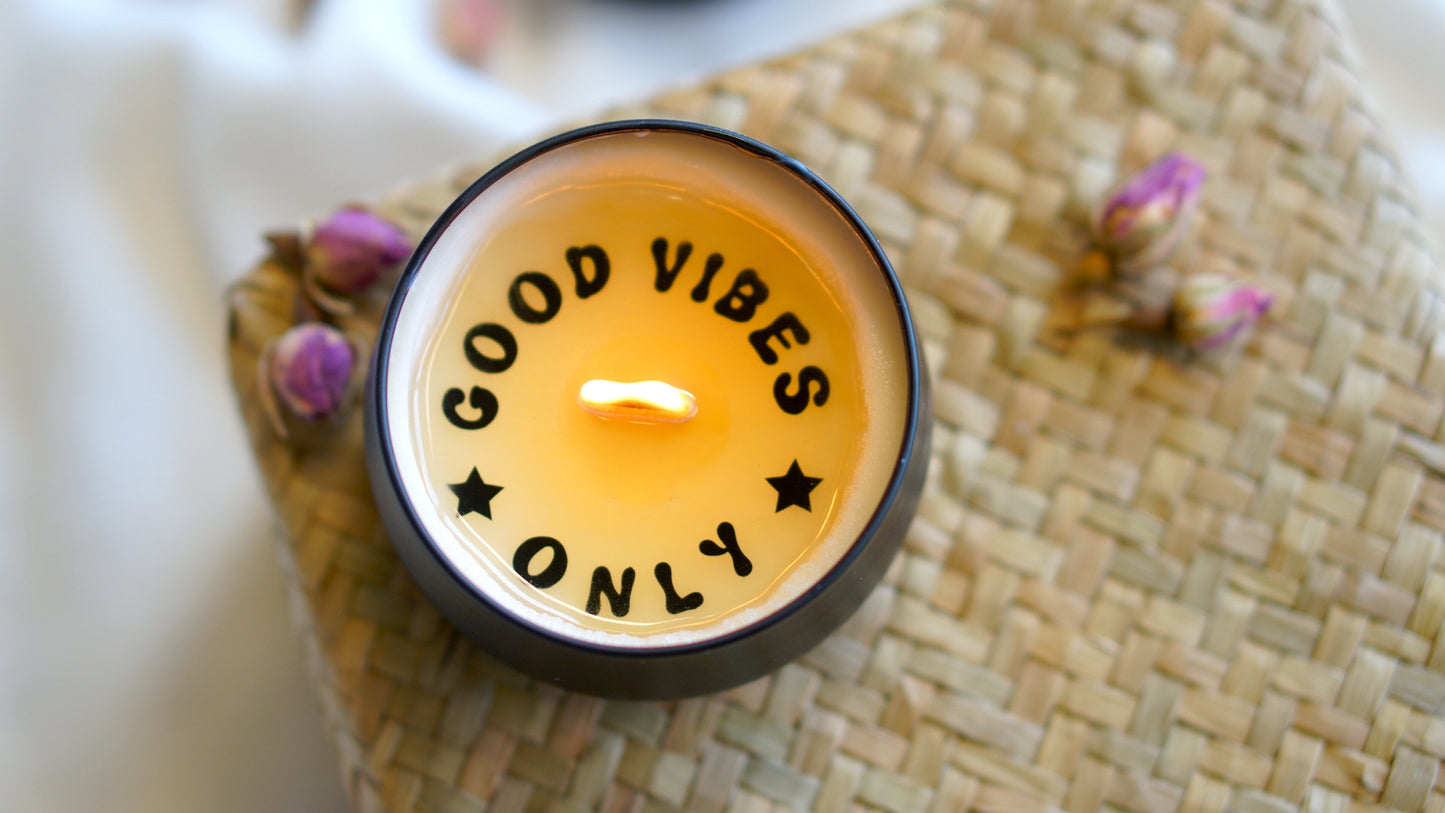 Good Vibes Only Secret Message Candle