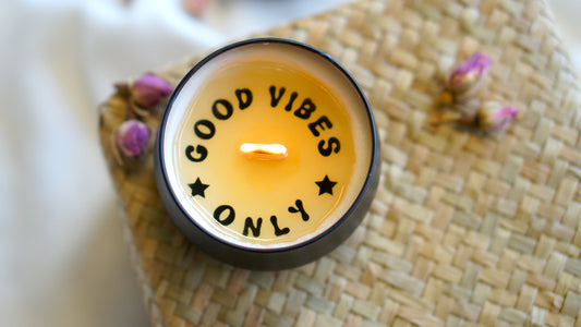 Good Vibes Only Secret Message Candle