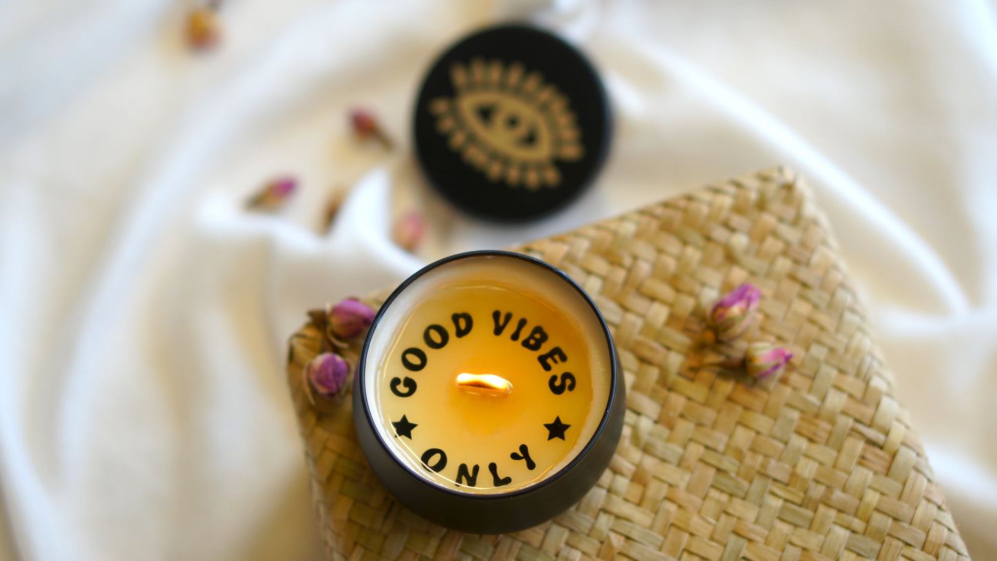 Good Vibes Only Secret Message Candle