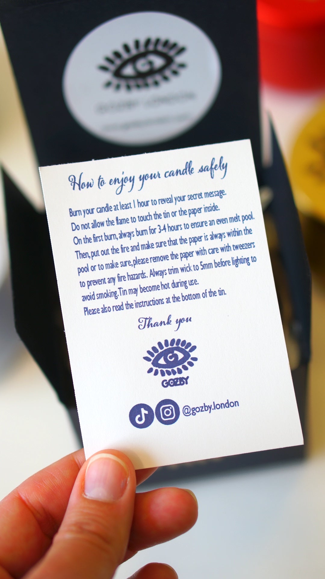 Happy Halloween Secret Message Candle