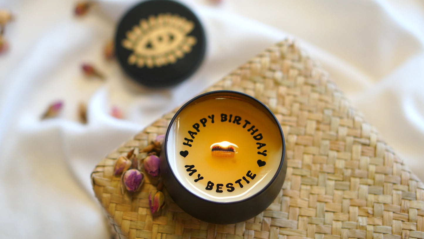 Happy Birthday My Bestie Secret Message Candle