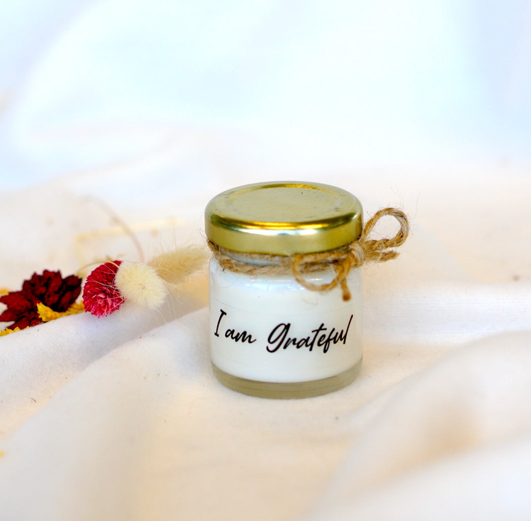 I am Grateful Mini Affirmation Candle