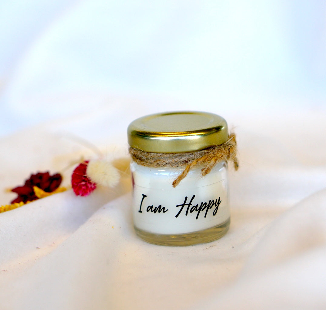 I am Happy Mini Affirmation Candle