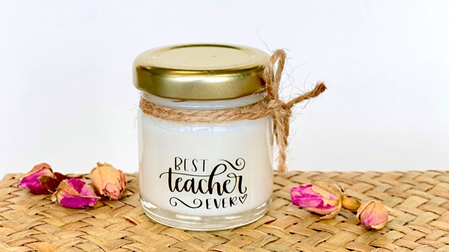 Best Teacher Ever Mini Jar Candle