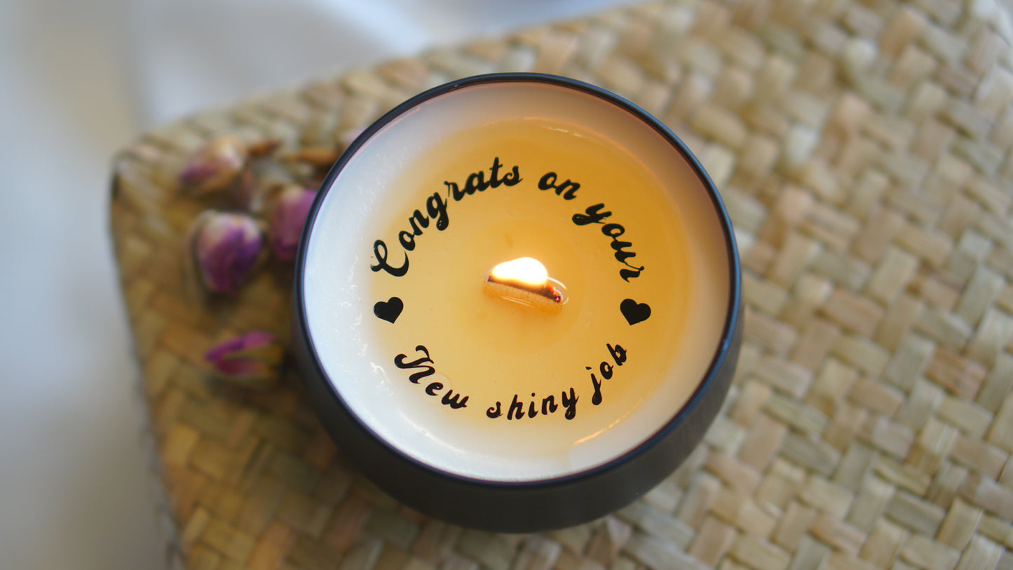 Congrats Secret Message Candle