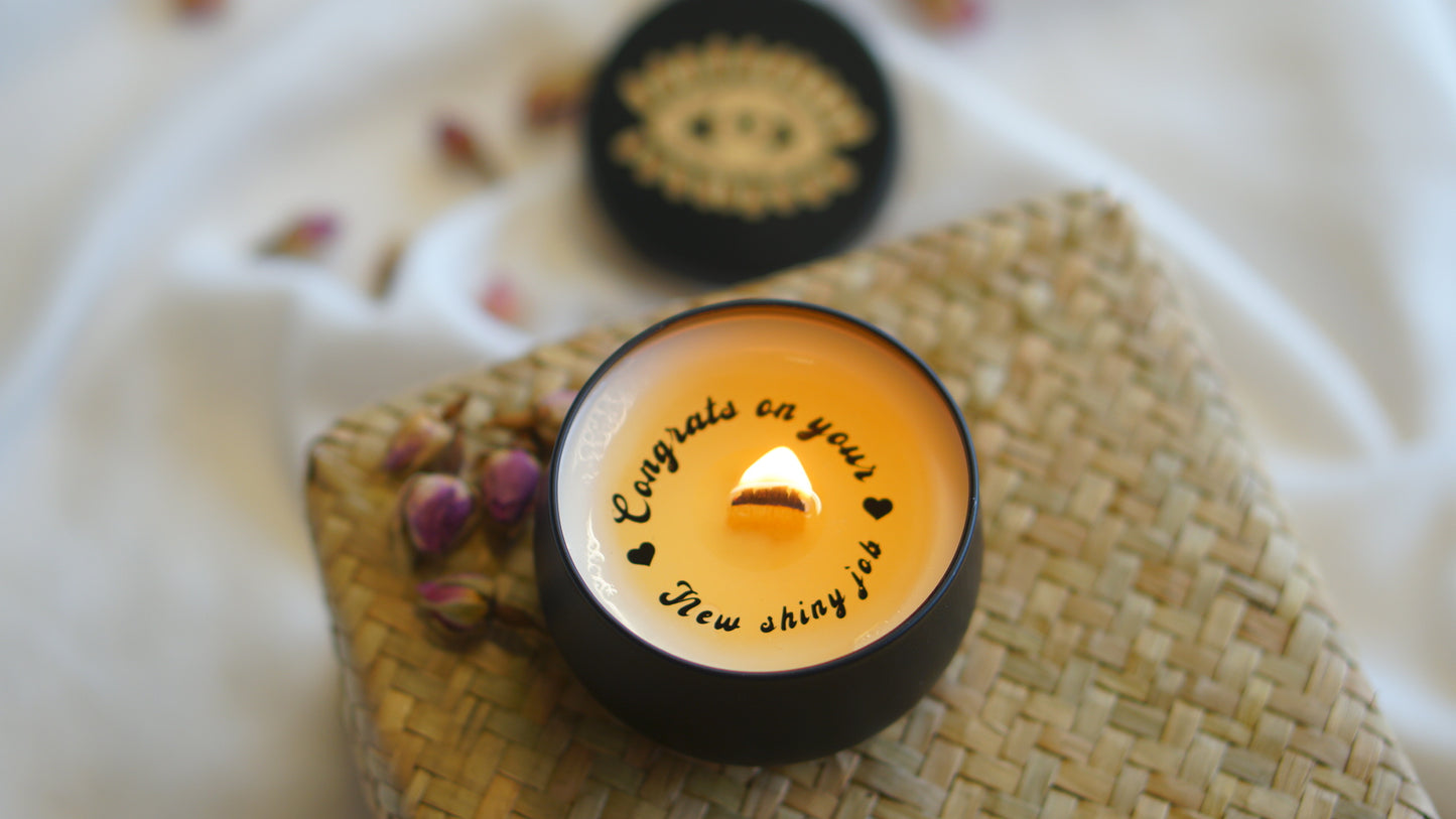 Congrats Secret Message Candle