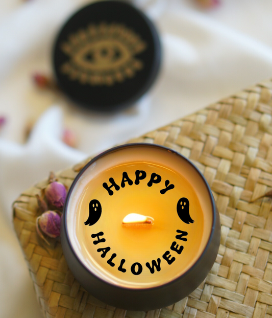 Happy Halloween Secret Message Candle