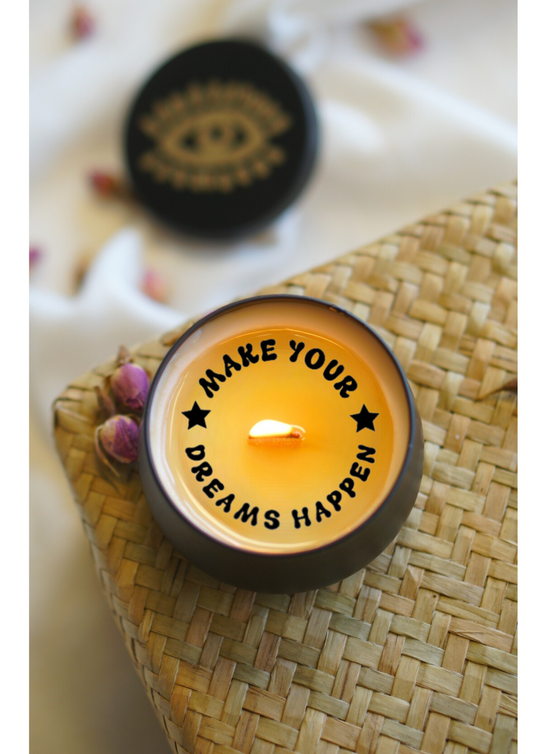 Make Your Dreams Happen Secret Message Artisan Candle